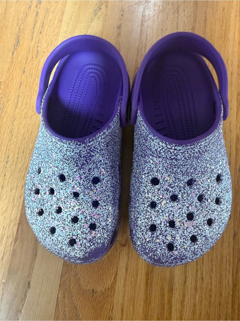 Kids Purple Glitter CROCS